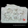 carving mother and children marble relief sculpture
